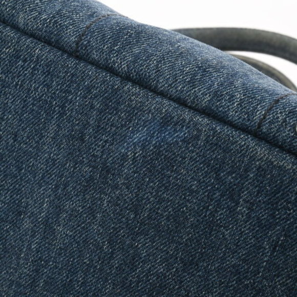 PRADA Canapa Mini Tote Blue Denim Handbag - Picture 6 of 12